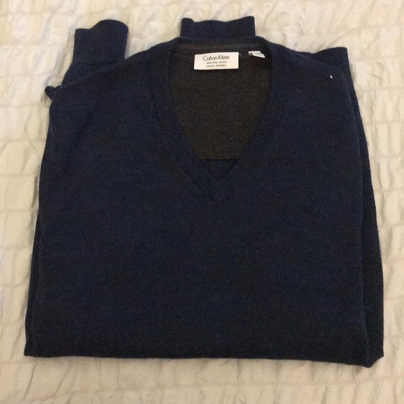 🍁CALVIN KLEIN Men’s Merino Wool Sweater - Picture 1 of 2